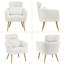 color Upholstered Boucle Barrel Chair-750989729
