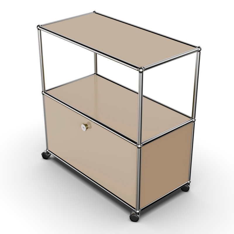 Johnphilip 29.5'' Wide 2 - Shelf Storage Cabinet, Milktea
