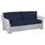 Club 89" Wide Outdoor Wicker Loveseat with Cushions-30564831-70236913-93646291