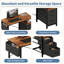 Petit bureau à domicile avec 3 tiroirs en tissu, bureau d'étude avec sac de rangement latéral pour la chambre à coucher-953377526