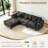 112.4'' Cloud Sectional Sofa, L-Shaped Modular Couch with Storage Ottoman-275917872