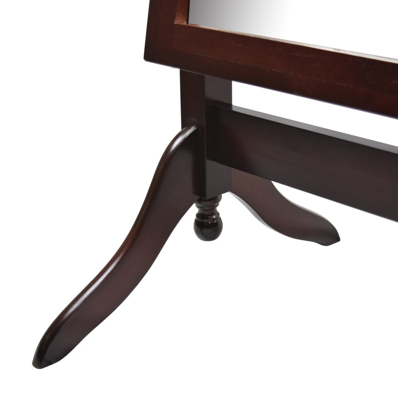 Arick Wood Floor Mirror, Walnut