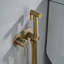 Hot And Cold Brass Bidet Spray Kit,Wall Mount,Brushed Gold