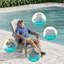  Chaise Adirondack pliante en PEHD avec design ergonomique et porte-gobelet, chaise Adirondack robuste pour patio, piscine et cour-1334233776