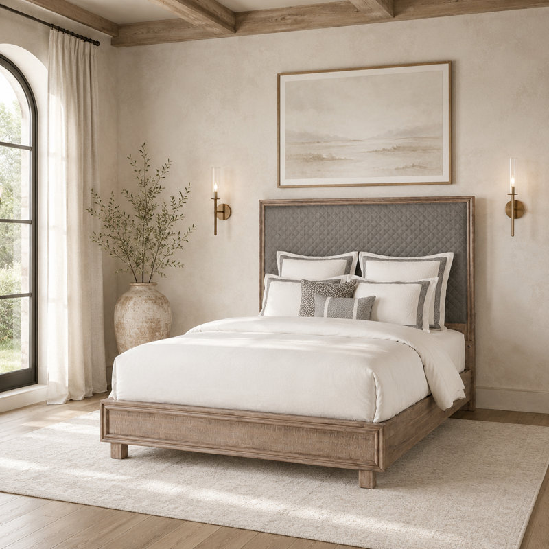 Hudson Ferry Queen Panel Bed - Gray/Driftwood, Gray, Queen