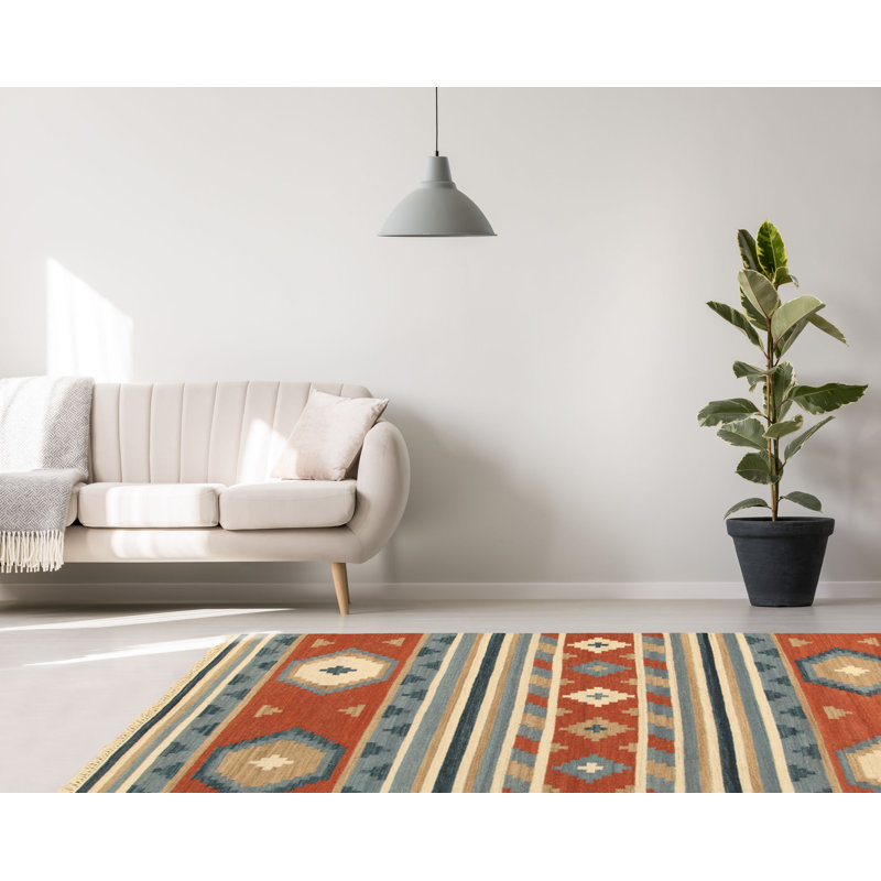 Sabriye Southwestern Hand Knotted Area Rug, Rectangle 60 x 90cm