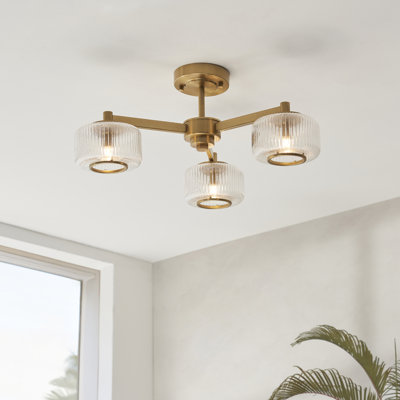 Stark 3 Light Ceiling Semi Flush Light
