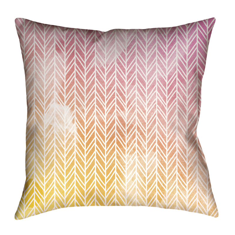 Coussin Katelyn Elizabeth, 16 po x 1 po, Rose / Jaune