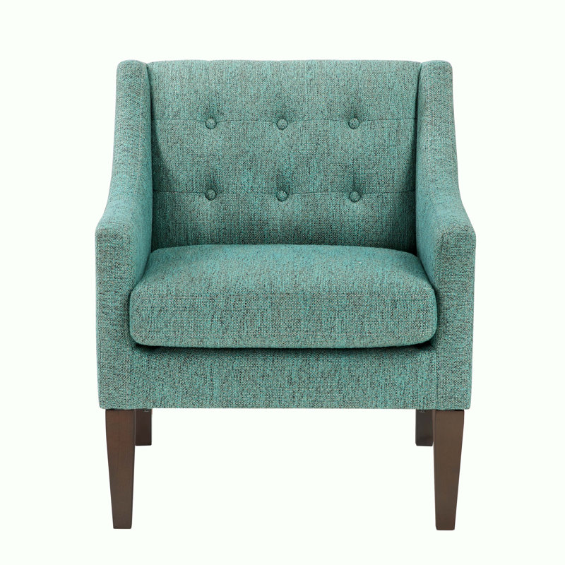Clopton 26" Modern & Contemporary Accent Chair - Textured Accent Chair Removable Cushion Cover, Button-Tufted Back