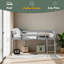 Lit mezzanine bas en bois avec échelle, l'échelle peut être placée à gauche ou à droite-815446818-815446816