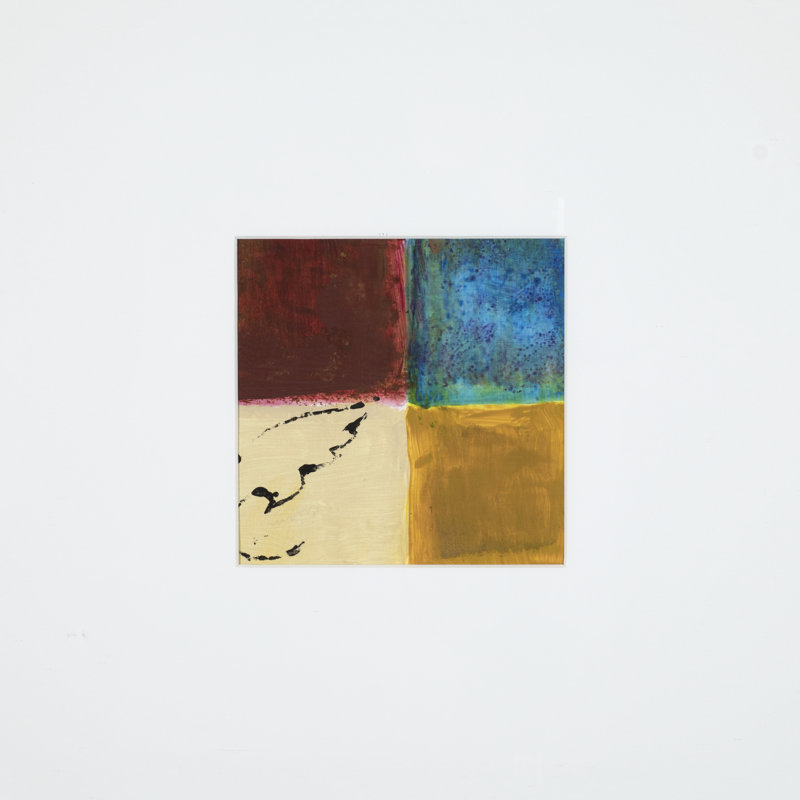«Red, Yellow and Blue Squares Lll» par Joyce Creiger - peinture encadrée