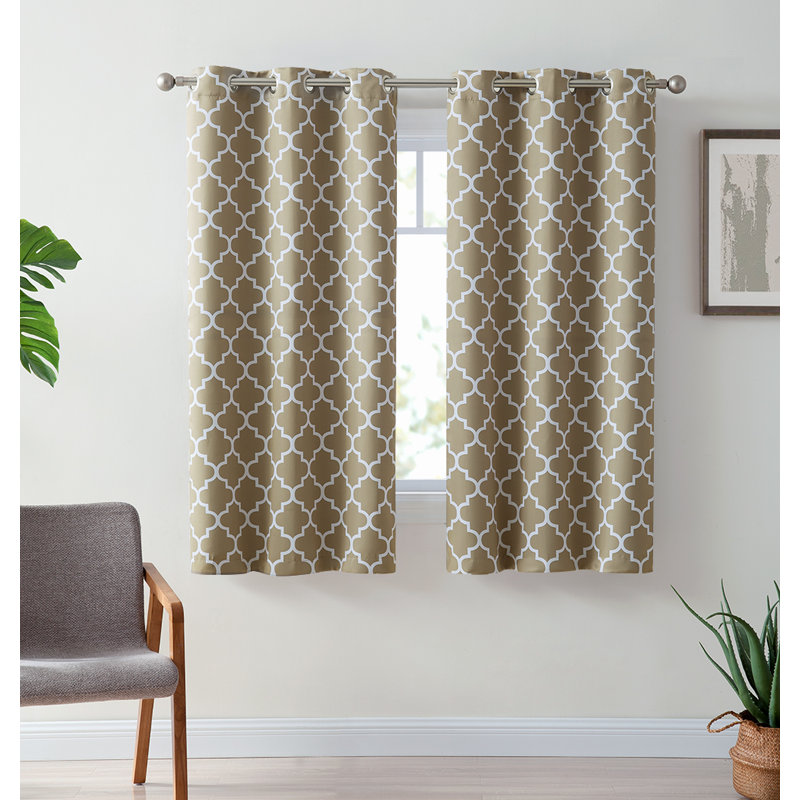 Alexuis Blackout Curtain Pair, Navy Blue, 37" W x 63" L