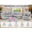 L Shape Crushed Velvet Sectional Sofa with Swivel Chair, Modern Corner Sofa, Left or Right Hand Facing-134973751-137369324