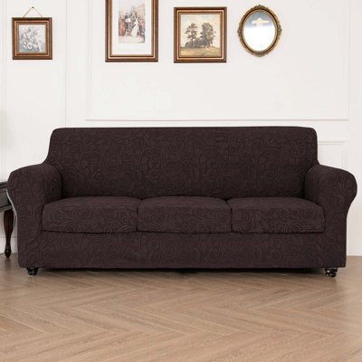 Housse tricotée pour fauteuil inclinable en jacquard