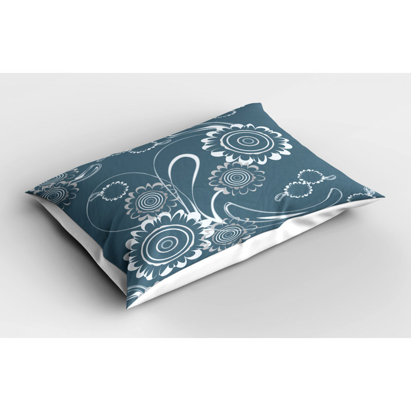 Flowers Polyester Sham Set, King