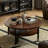 Solid wood rattan round creative tea table-106645063