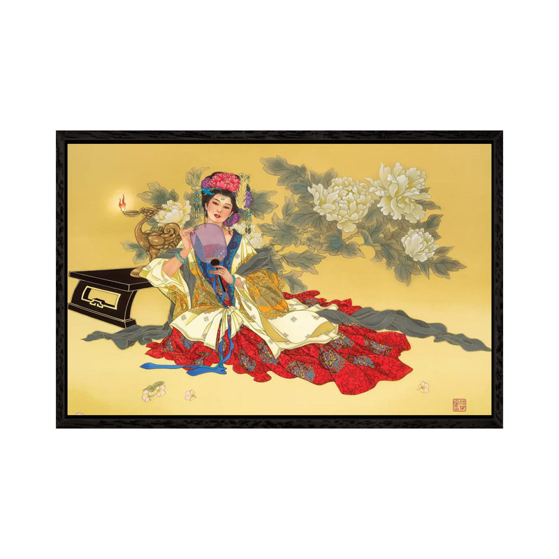 La Coquette - Painting on Canvas, Black Framed, 66.04 cm H x 45.72 cm W