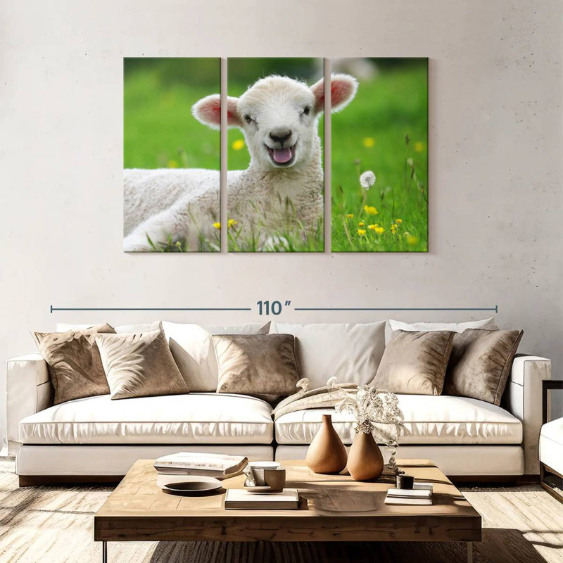 Brampt Funny Lamb, 48" H x 74" W
