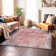 Labarbera Machine Washable Red/Gray Non-Slip Backing Area Rug