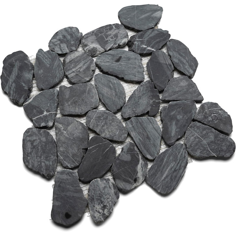 Carrelage en caillou géant noir très épais CNK Tile Tempest