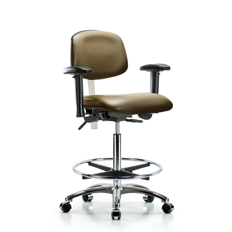 Bodiford Vinyl Task Chair, Light Brown