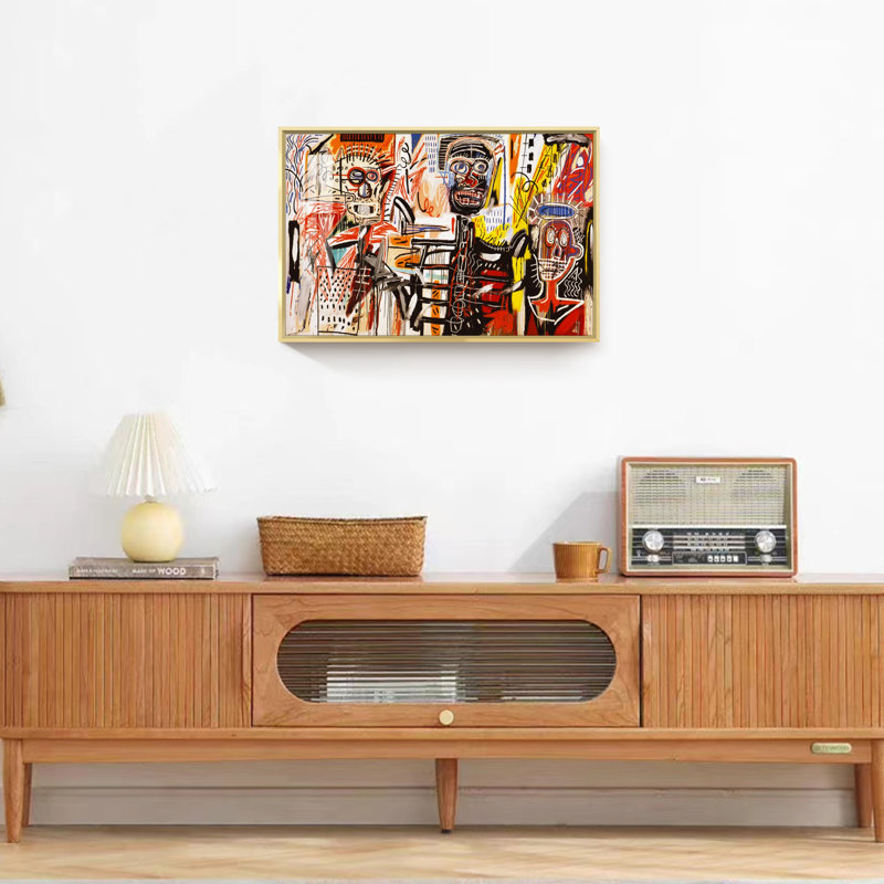 «Graffiti Art» sur toile, H 15,75 po x l 23,75 po x P 1,34 po, Or
