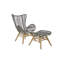 Baudin Upholstered Accent Chair with Footstool-1242122510