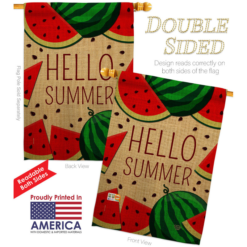 Double Sided 40'' H x 28'' W Polyester Flag Set