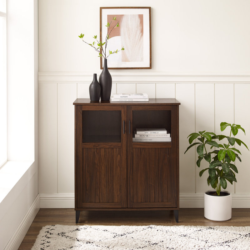 Babbett 2 - Door Accent Cabinet, Dark Walnut