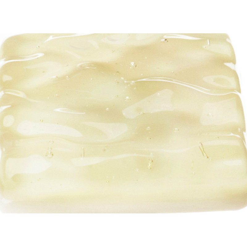 Poignée de meuble longue en verre Glacier, Nickel satiné, Jaune pâle, Poignée longue Skinny