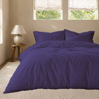 Full Soft Solid Bamboo Blend Duvet Cover Set