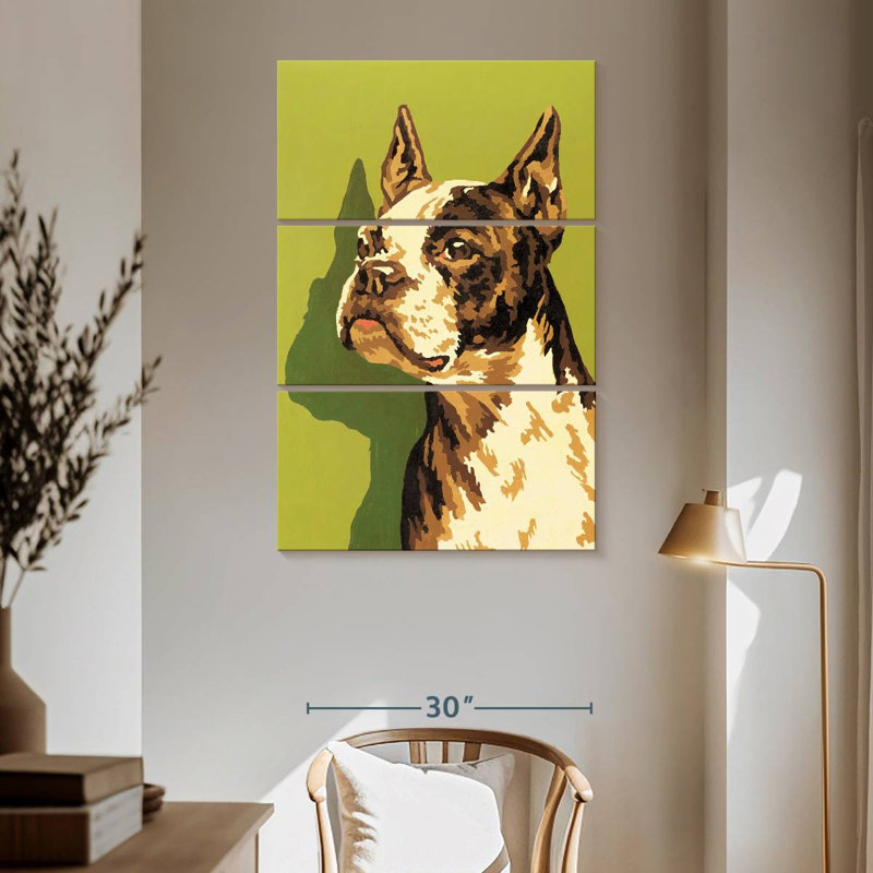 Brampt Boston Terrier, 65" H x 42" W