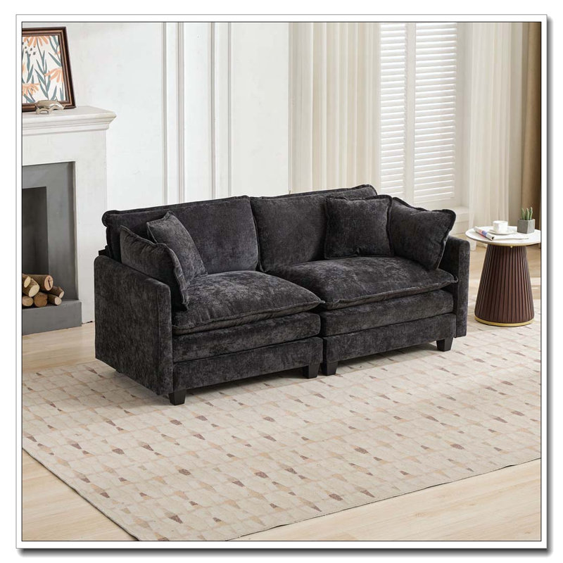 Canapé Cloud LoveSeat, Noir