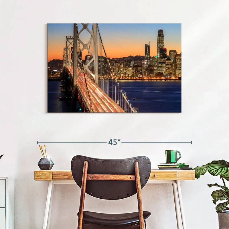 Lilie San Francisco By Nightfall, 26" H x 39" W