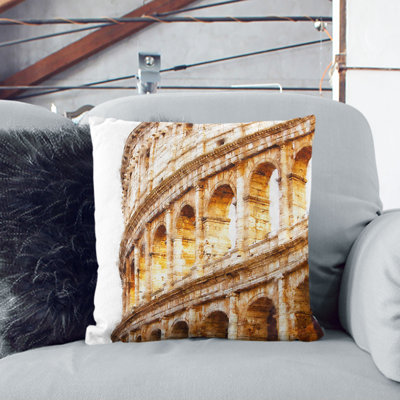 Colosseum in Rome Italy Cushion with Filling