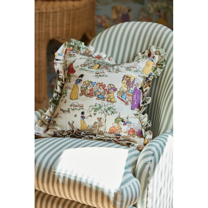 Snow White Fabric, Puddle Blue