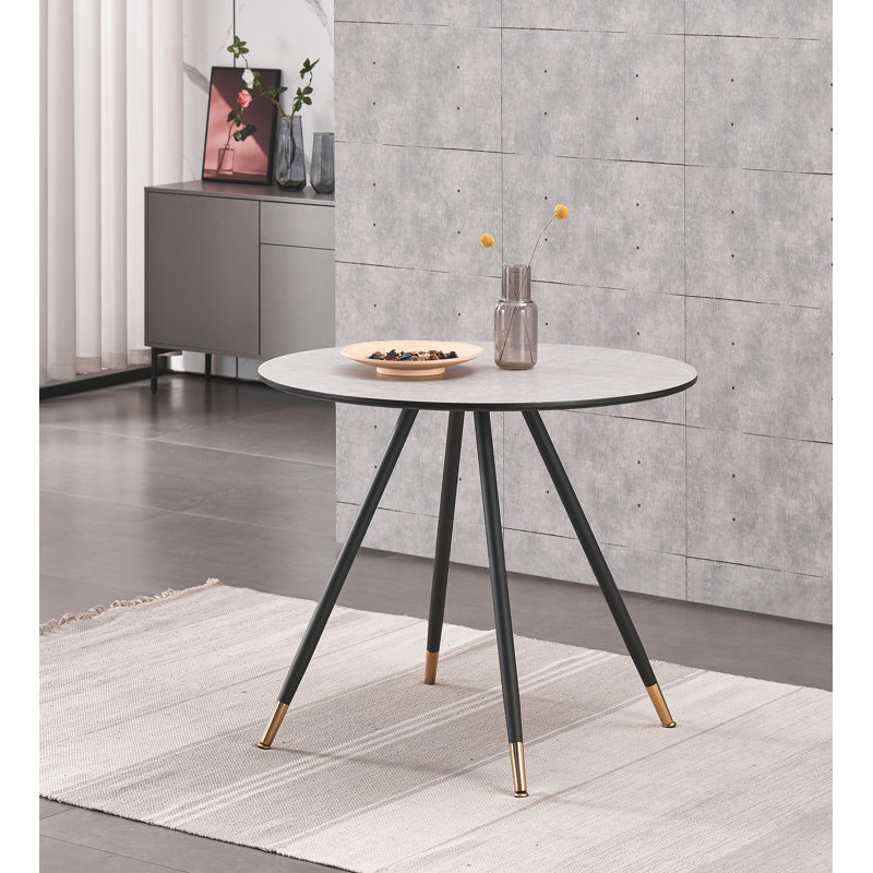 Gustine Round Dining Table, Grey