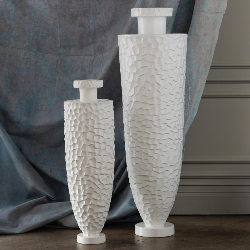 Monumental Chiseled Vase-Lg, 44.25" H x 13.75" W x 13.75" D