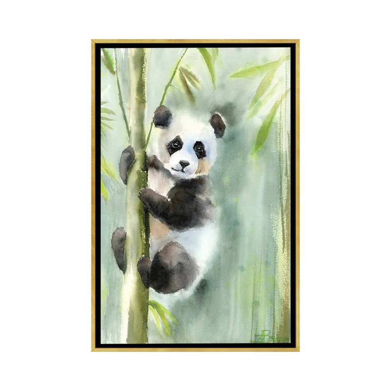 Koala sur l'arbre - reproduction d'art murale - toile encadrée, 26" x 18", Framed Canvas, Gold