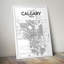 Calgary city map 1 Piece Single Picture Frame Wall Art-339018501