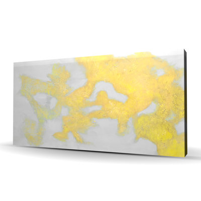 Gold Stains Grey Bedroom Canvas | Elegant Home Decor Art
