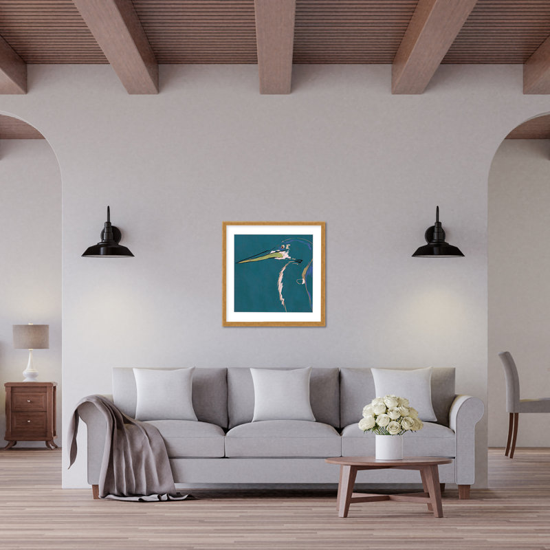 Nature Inspired Blue Heron Portrait, 48" H x 48" W, Wrapped Canvas, Does Not Apply