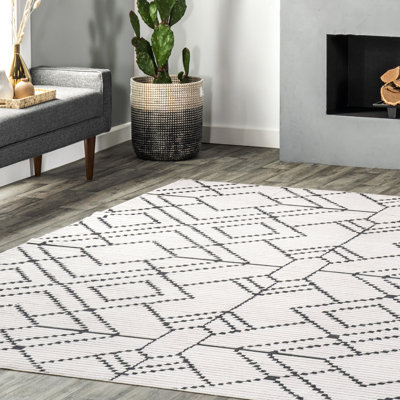 Echo Geometric Machine Washable Runner Rug for Living Room Bedroom Dining Room Entryway Hallway Kitchen