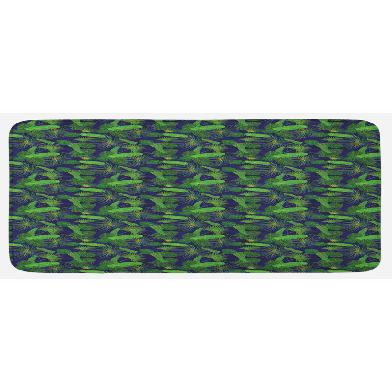Tapis de cuisine à feuilles