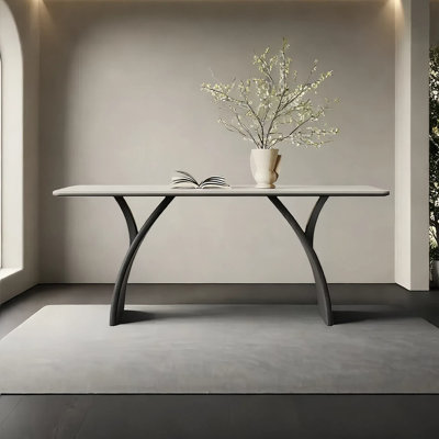 Minimalist retro rectangular dining table