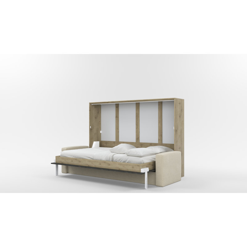 Neidelin Upholstered Bed, Beige/Grey/Cream