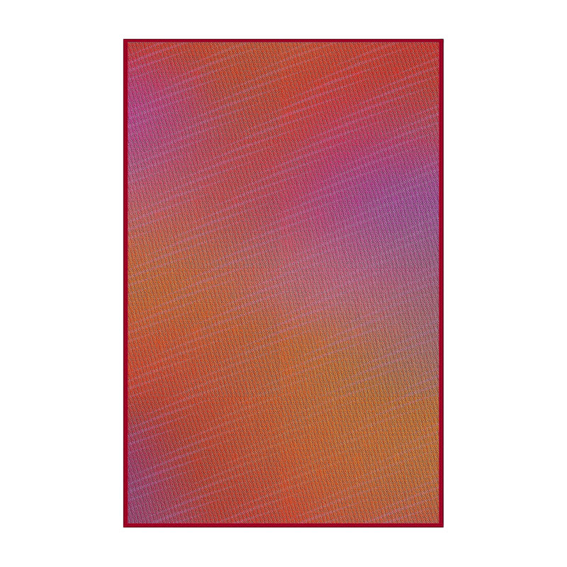 Tissé à la machine en laine et polyester gris/noir Tapis décoratif, Rectangle 8 pi x 12 pi