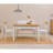 Extendable Dining Table & Chairs Set (4 Pieces), White, 47.2 x 29.5 x 29.5 inches (Open: 60.2 x 29.5 x 29.5 inches) | 100% Melamine Coated Particle Board, Beech Wood Legs, 100% Leatherette Chairs | Perfect for Modern Dining Rooms