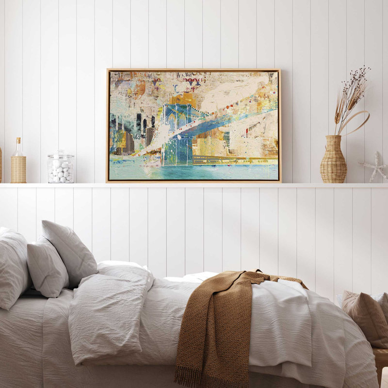 «Big Apple Sunrise Parade» sur toile par Porter Hastings, Cadre américain en érable flottant, No