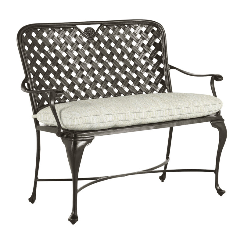 Banc en aluminium Provance - gris ardoise, Trépointe, Gris ardoise, Blanc naturel Avila